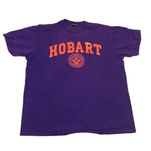 Vintage Cotton Exchange Hobart College Purple T Shirt Size XL USA Made